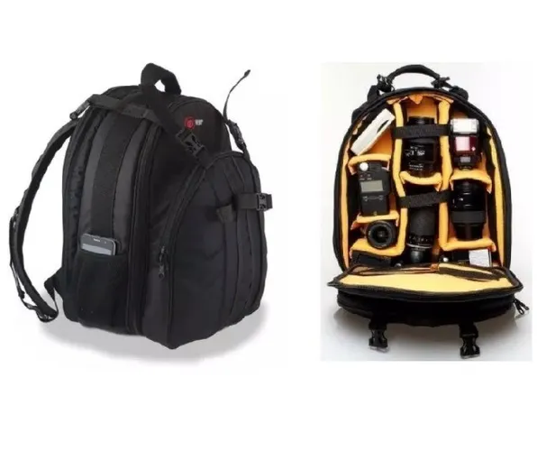 Mochila Fotográfica P/ Câmera Nikon, Canon ou Sony - Suporta Notebook de até 15 Polegadas