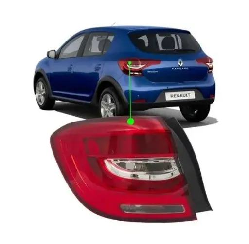 Lanterna Renault Sandero 2020 - Bicolor LD LE - LED / Logomarca / Símbolo
