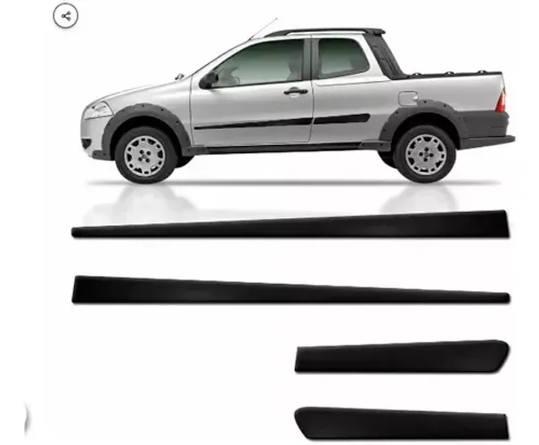 Faixas Laterais De Portas Da Fiat Strada 2005 A 2012