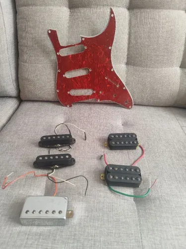 Captadores guitarra humbucker singles set / escudo guitarra **LEIA A DESCRIÇÃO**