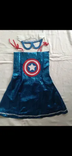 Fantasia infantil Feminina Capitão América tam 5