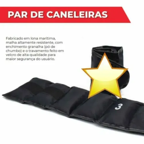 Caneleira / tornozeleira de Nylon 1, 2, 3, 4, 5, 6, 7, 8, 9 e 10Kg, Apartir de 40,00.