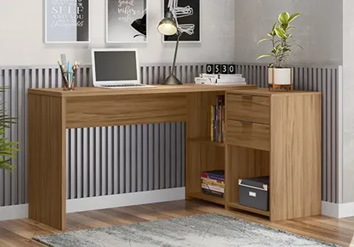 Escrivaninha em Ângulo ou Reta - Montagem Flex