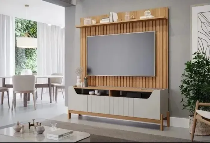 Home Moema Ripado Ideal pra Tv até 70" em 100%MDF - Produto novo