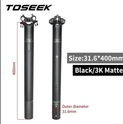 Canote carbono 31.6x400mm TOSEEK