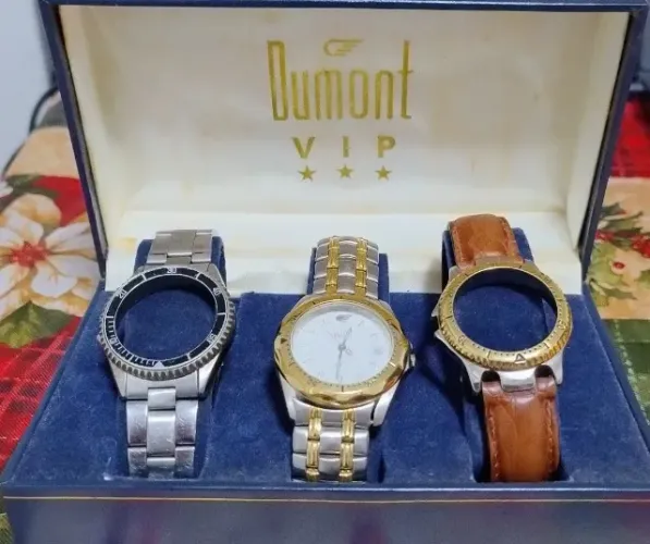 Relógio Dumont VIP 3 Pulseiras - Ótimo Estado 