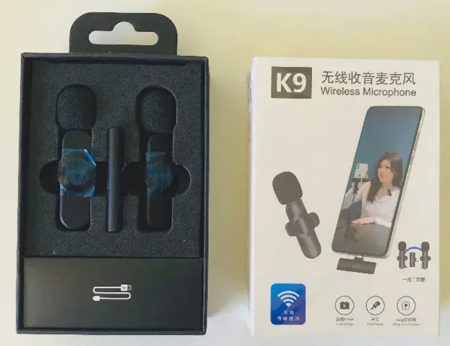 Microfone DUPLO de Lapela - GRÁTIS: UM CARREGADOR PARA O DISPOSITIVO