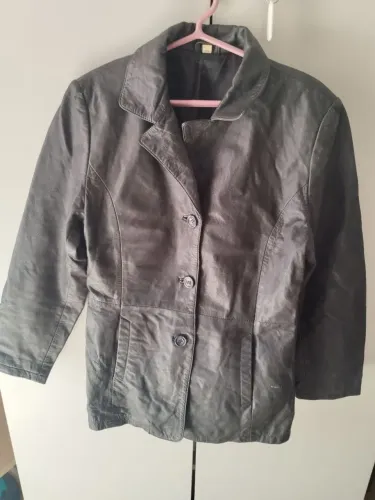 Jaqueta de Couro Feminina Clássica - REAL LEATHER - tamanho 40