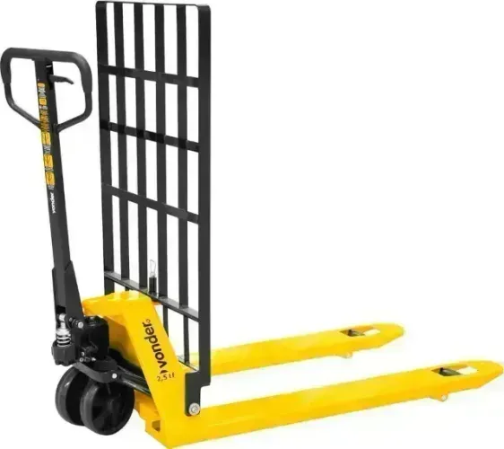 Paleteira hidráulica 2,5 toneladas 1.220 mm x 685 mm com grade roda simples de nylon PGN 2