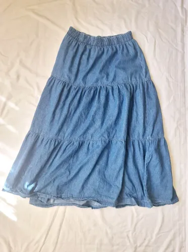 Saia Jeans algodão
