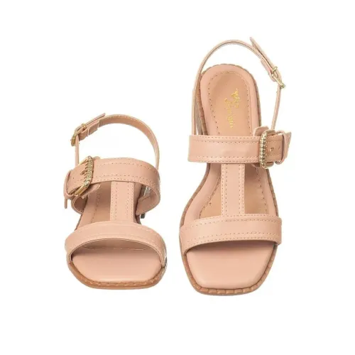 Sandália Feminina Rosa Confortável e Elegante 36