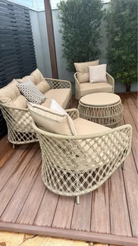 Conjunto Sofá e Poltronas para Área Externa