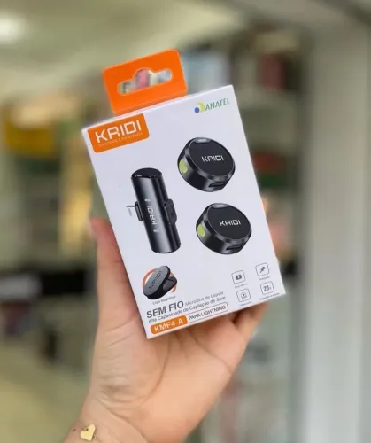 Microfone de lapela sem fio Kaidi Lightning - KMF4-A