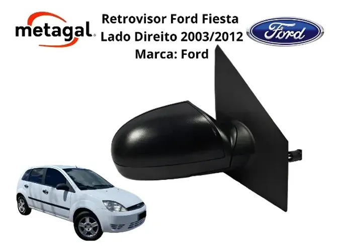 Retrovisor Ford Fiesta Manual (NOVO)2003 2004 2005 2006 2007/12 Ld