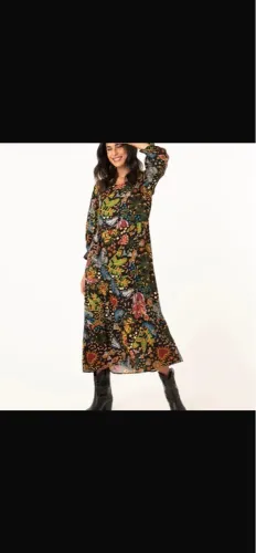 Vestido longo estampado floral
