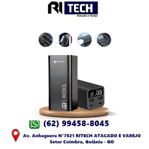 Carregador Portatil Super Rapido Peining 20.000Mah 100W Starlink Notebook Celular Macbook