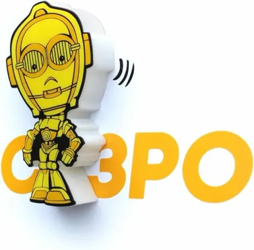 Mini Luminária C-3Po, 3D Light FX, Dourado #2004