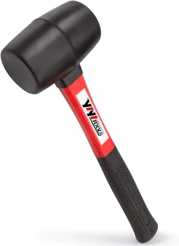 Martelo Borracha YIYITOOLS 453g c/ Alça Fibra de Vidro