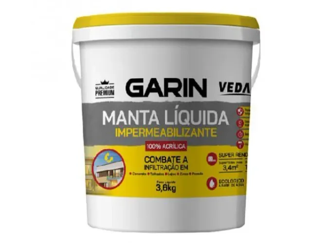 Manta líquida impermeável Garin 3,6kg Vedag Branca