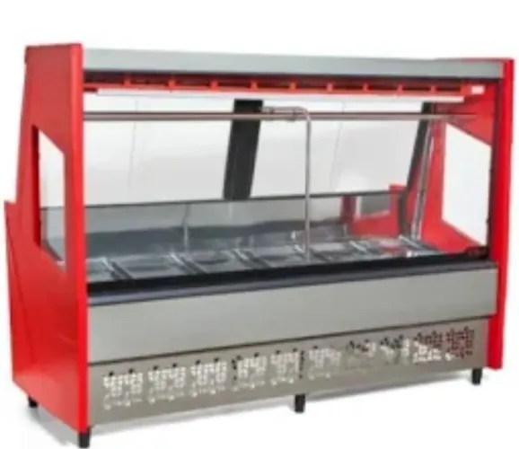Balcão expositor de carnes e frios vidro reto polar 2 m