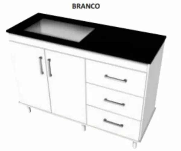 Balcão Atlântico 120 P/ Cooktop 5 Bocas FAZEMOS ENTREGA!