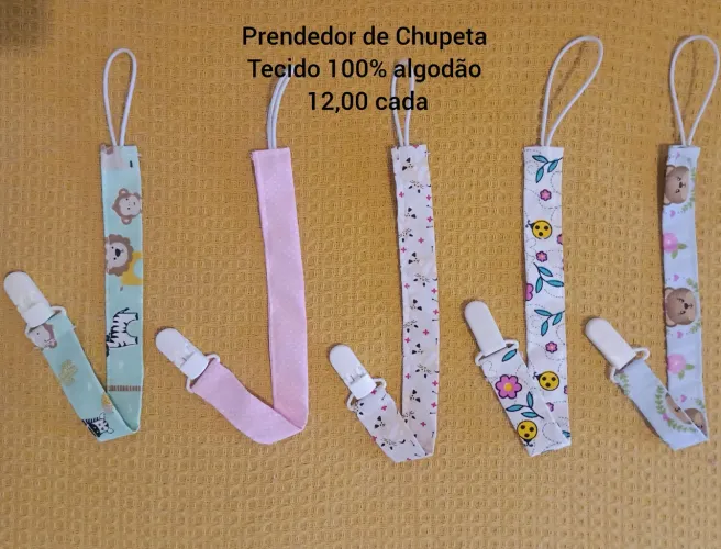 Prendedor de Chupeta 100% Algodão