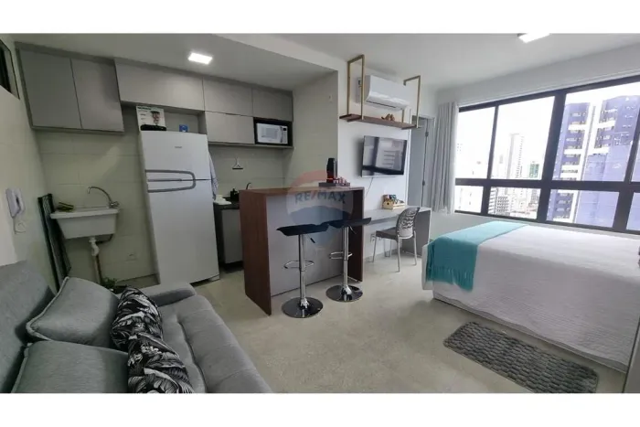 Flat/Estúdio mobiliado para alugar, 24m² em Boa Viagem