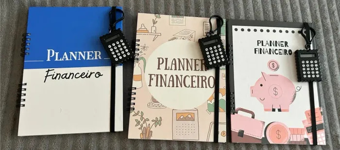 Planner financeiro controle financeiro com calculadora