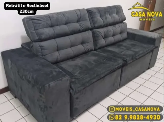 Sofá Retrátil e Reclinável 4 Lugares