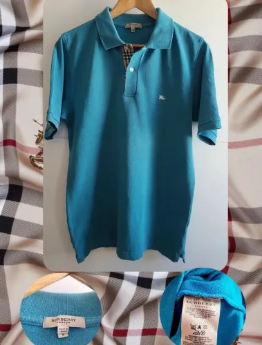Camisa Polo Burberry Azul Turquesa Original