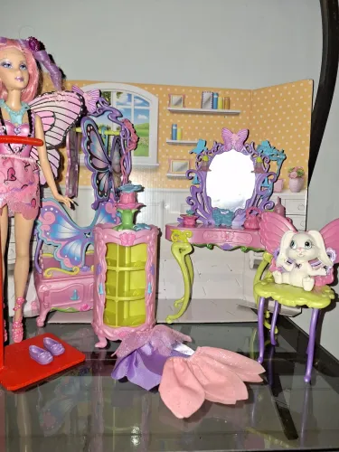 Playset com boneca barbie Mariposa Fairytopia butterfly 