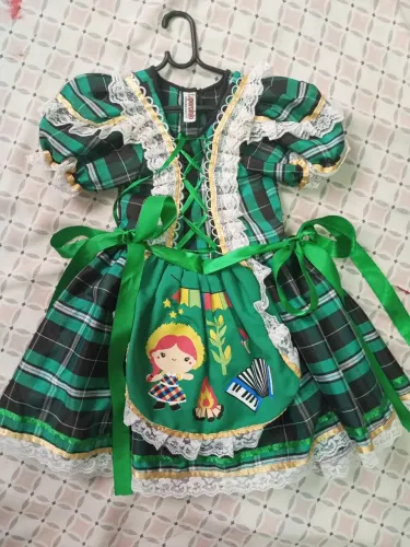 Vestido junino Infantil tam 1 e 2 anos sao joao