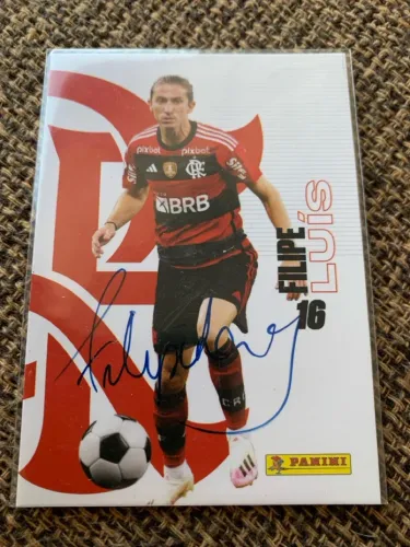 Card Panini  Filipe Luís - Flamengo / autografado 