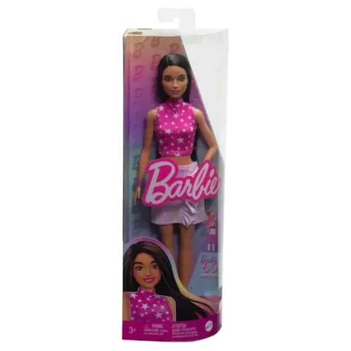 Boneca Barbie Fashionistas 215 - Cabelo Preto - Edição 65º Aniversário
