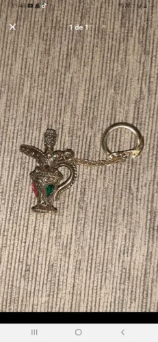 Chaveiro de Vaso de Flores Antigo