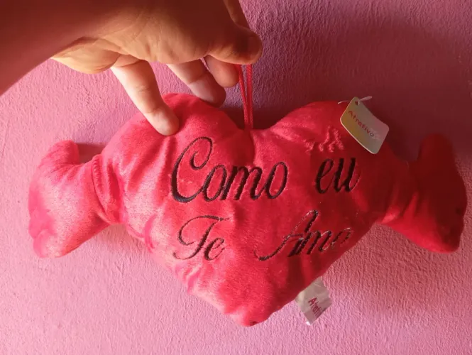 Coração Pelúcia Como eu Te Amo 