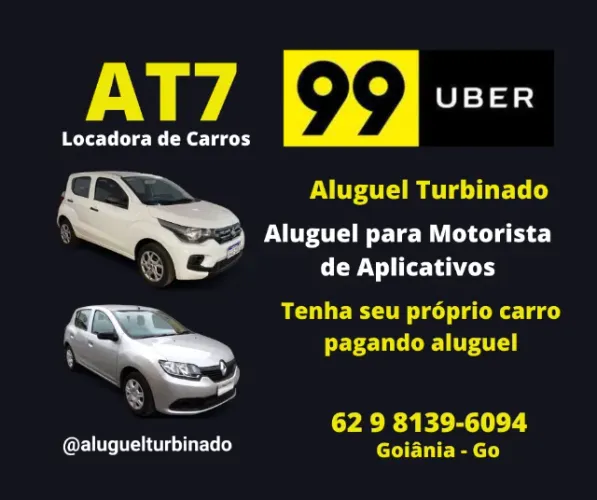 Aluguel de carro Uber 99  POP. Aluguel Turbinado