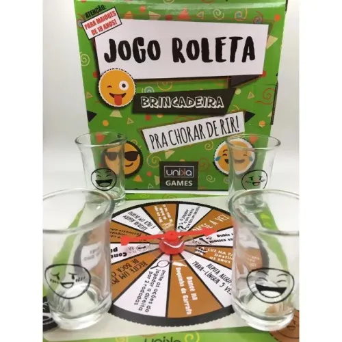 Jogo Roleta Brincadeira - Jogo de Bebidas (Drinking Game)