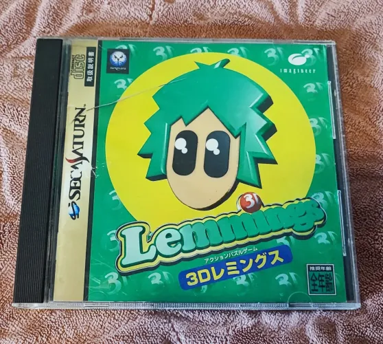 jogo sega Saturno original-Lemmings 3D(baixou promoção)