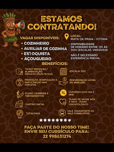 Vagas Abertas - Mahai Vitoria 