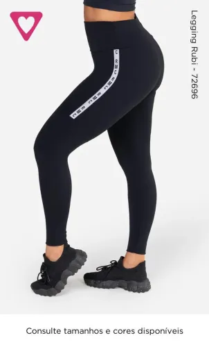Calça legging romance preta 