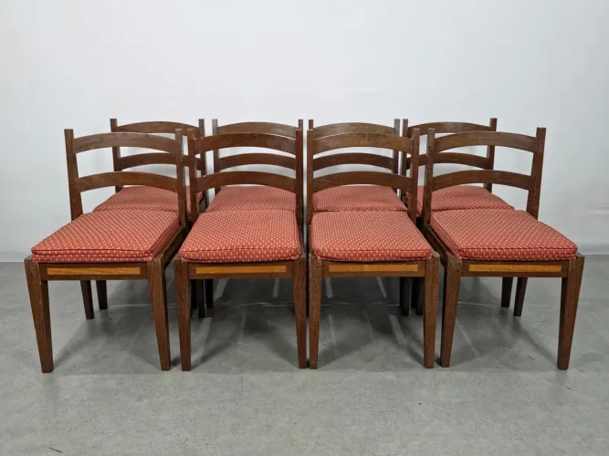 Conjunto de 8 cadeiras década de 60