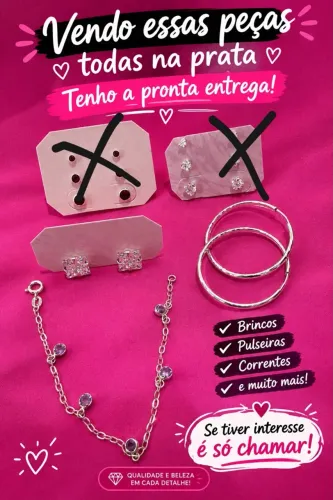 Vende se brincos na prata