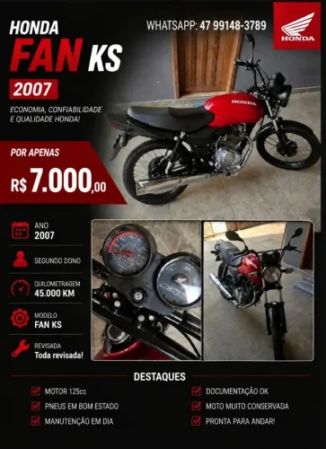 CG 125 Fan 45.000km