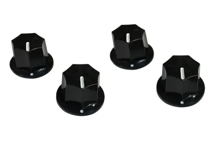 4 knobs p/ baixo guitarra amplificador plástico preto