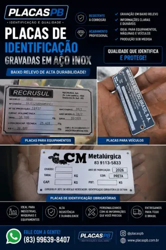 Plaqueta de Metal 