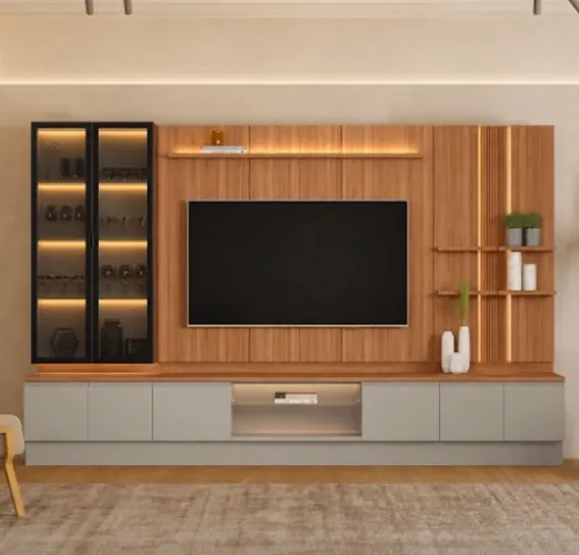 Home Theater Bali c/ Cristaleira e LED t77