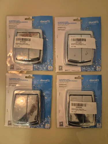 Kit com 4 unidades de Acabamento Box-0056680 Docol Válvula De Descarga Salvagua Cromado