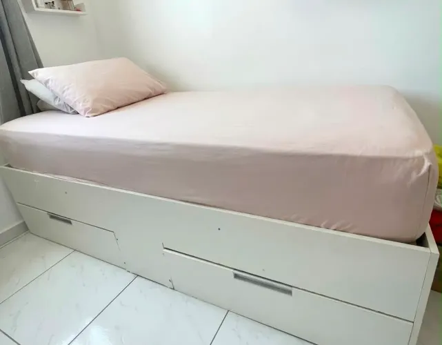 Cama solteiro projetada