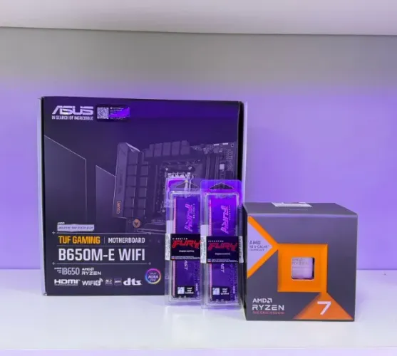 KIT UPGRADE B650M-E WI-FI TUF GAMING + RYZEN 7 7800X3D + 32GB KINGSTON FURY 5600MHZ